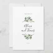 Uitnodiging voor een Italiaans tuinhuwelijk (Achterkant)