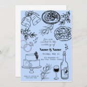 Uitnodiging voor een Italiaanse bruiloft (Voorkant / Achterkant)