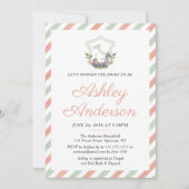 Uitnodiging voor een Italiaanse Crest bruidsdouche (Voorkant)