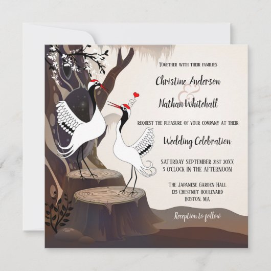 Uitnodiging voor een Japans bos (Voorkant)