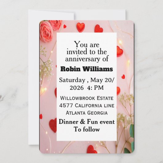 uitnodiging voor een  Jubileum | bewerkbaar (Voorkant)