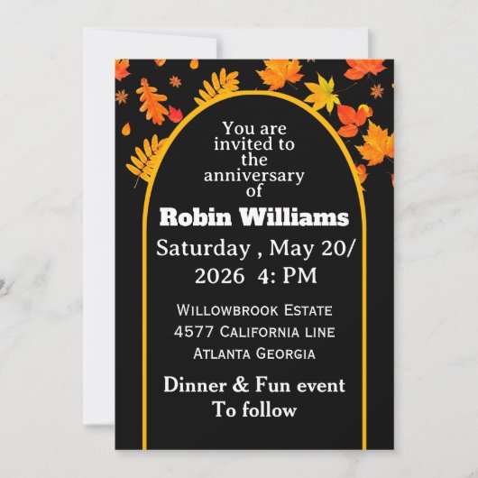 uitnodiging voor een  Jubileum | bewerkbaar (Voorkant)