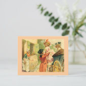 Uitnodiging voor een kaartspel in 18e-eeuwse stijl (Staand voorkant)