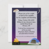 Uitnodiging voor een kampvuurfeest (Achterkant)