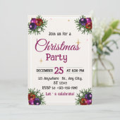 Uitnodiging voor een Kerstboom die je kan bewerken (Staand voorkant)