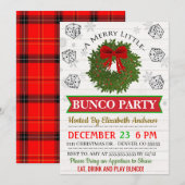 Uitnodiging voor een kerstbunco-feest (Voorkant / Achterkant)