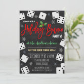 Uitnodiging voor een kerstbunco-feest (Staand voorkant)