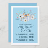 Uitnodiging voor een kerstcadeautje met een vervlo (Voorkant / Achterkant)