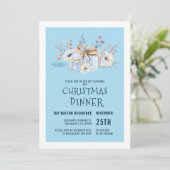 Uitnodiging voor een kerstcadeautje met een vervlo (Staand voorkant)