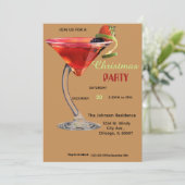 Uitnodiging voor een kerstcocktail (Staand voorkant)