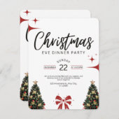 Uitnodiging voor een kerstdiner (Voorkant / Achterkant)