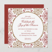 Uitnodiging voor een kerstfeest (Voorkant / Achterkant)