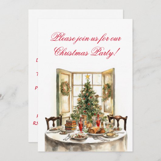 UITNODIGING VOOR EEN KERSTFEEST (Voorkant / Achterkant)