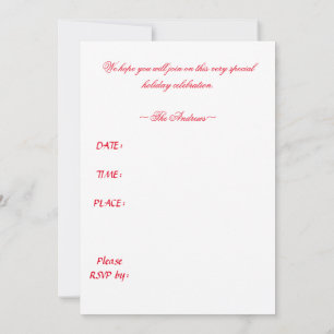 UITNODIGING VOOR EEN KERSTFEEST