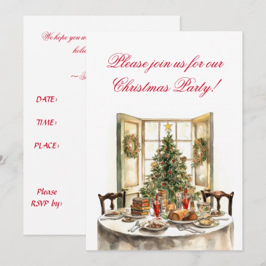 UITNODIGING VOOR EEN KERSTFEEST (Voorkant / Achterkant)