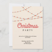 Uitnodiging voor een kerstfeest | Lichten (Voorkant)