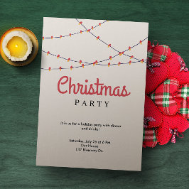 Uitnodiging voor een kerstfeest | Lichten