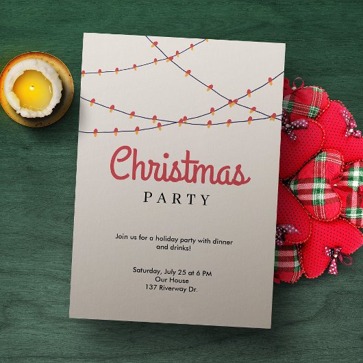 Uitnodiging voor een kerstfeest | Lichten