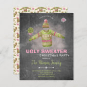 Uitnodiging voor een kerstfeest met lelijke trui o (Voorkant / Achterkant)