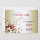 Uitnodiging voor een kerstfeest met moderne kerstb (Voorkant)