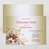 Uitnodiging voor een kerstfeest met moderne kerstb (Voorkant / Achterkant)