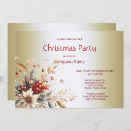 Uitnodiging voor een kerstfeest met moderne kerstb