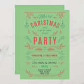 Uitnodiging voor een kerstfeest. personaliseren (Voorkant / Achterkant)