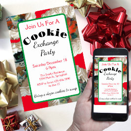 Uitnodiging voor een kerstfeest voor Cookie Exchan