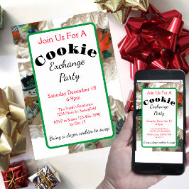 Uitnodiging voor een kerstfeest voor Cookie Exchan