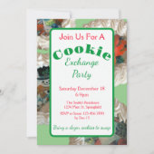 Uitnodiging voor een kerstfeest voor Cookie Exchan (Voorkant)