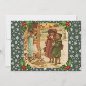 Uitnodiging voor een kerstfeest voor Victoriaans k (Voorkant)