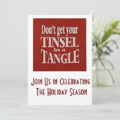 UITNODIGING VOOR EEN KERSTFEEST VOOR VOLWASSENEN=  (Staand voorkant)