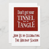 UITNODIGING VOOR EEN KERSTFEEST VOOR VOLWASSENEN=  (Voorkant / Achterkant)