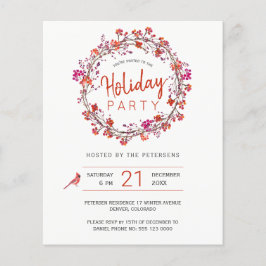 Uitnodiging voor een kerstfeestje op een klein bud flyer