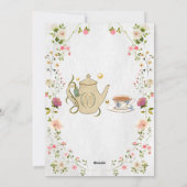 Uitnodiging voor een Kerstthee-feestje die je zelf (Achterkant)