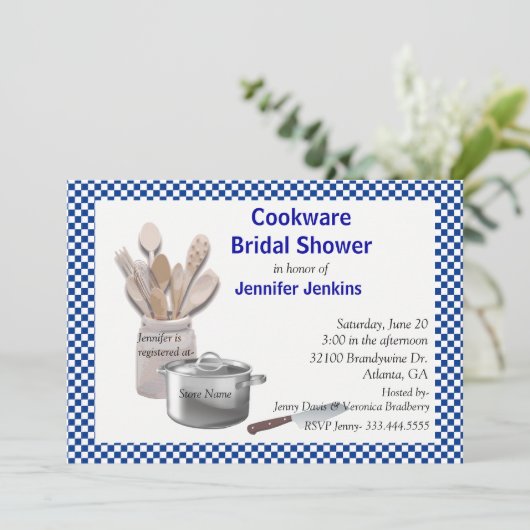 Uitnodiging voor een keukenburcht (Staand voorkant)