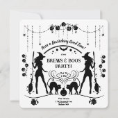 Uitnodiging voor een Klasse Heks Halloweenfeest (Achterkant)