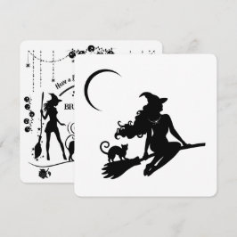 Uitnodiging voor een Klasse Heks Halloweenfeest