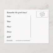 uitnodiging voor een klassenreünie briefkaart (Achterkant)