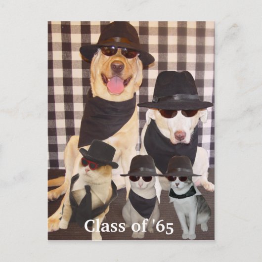 uitnodiging voor een klassenreünie briefkaart (Voorkant)