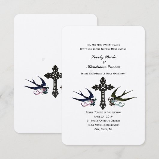 uitnodiging voor een klein huwelijk (Voorkant / Achterkant)