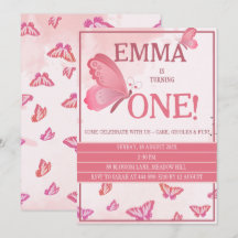 Uitnodiging voor een klein vlindertje dat één word