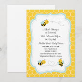 Uitnodiging voor een kleine honingbij shower (Voorkant / Achterkant)