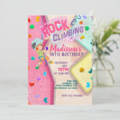 Uitnodiging voor een klimfeestje (Staand voorkant)