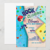 Uitnodiging voor een klimfeestje (Voorkant / Achterkant)