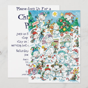 Uitnodiging voor een knuffelige ijsbeer-pinguïn Ke