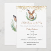 Uitnodiging voor 'Een Konijn Op Weg', Baby  (Voorkant / Achterkant)