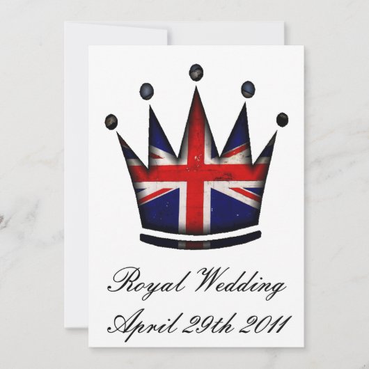 Uitnodiging voor een koninklijke bruiloft (Voorkant)