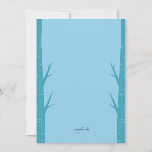 Uitnodiging voor een koppel-baby shower met pinguï (Achterkant)