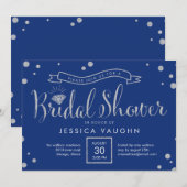 Uitnodiging voor een kort gebak - Blauw (Voorkant / Achterkant)